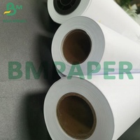 Papel plotter Hi - Bright 20lb 24lb 24 ''* 150 'Papel bond de presentación limpia para impresión de ingeniería