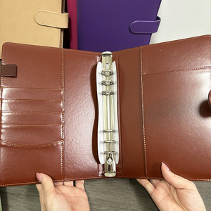 Nhà Sản Xuất Di Động Chi Phí Ngân Sách Tiền Mặt Nhồi Chất Kết Dính 6 Nhẫn Chất Kết Dính Clip Không Gỉ A5 Chất Kết Dính Refill Thép Da Kế Hoạch - Product Image 5