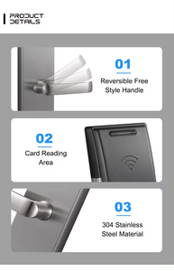 高安全性耐久防水ステンレス鋼緊急キーRFIDカードワイヤレス電子スマートホテルドアロック（Wi-Fi付き） - Product Image 3