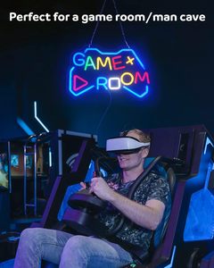 Aclorol Game Room Enseigne au néon pour décoration murale Décoration de salle de jeux pour garçons Hommes Cave Enseigne LED colorée Néons pour joueur - Product Image 4