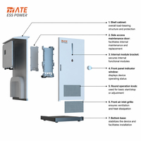 Système de stockage d'énergie MATE à batterie lithium-ion haute tension 261 kWh, refroidissement liquide avec onduleurs solaires 125 kW pour centrale photovoltaïque