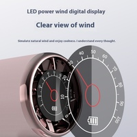Ventilateur de poche sans pales USB mini rechargeable, affichage numérique, 100 vitesses, haute vitesse, turbo violent