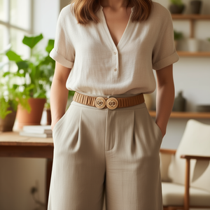 Ceinture élastique double boucle intérieure ronde de 5 cm - Product Image 2