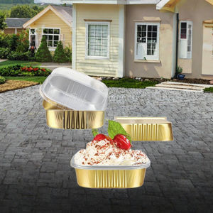 Moule à gâteau miniature jetable coloré en forme de carré, plateau de cuisson en aluminium, dessert, micro-ondable, recyclable, boîte en PET de qualité alimentaire avec couvercle en aluminium - Product Image 3