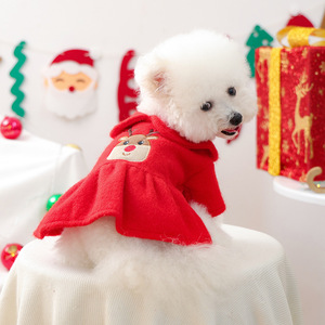 Vêtements pour animaux de compagnie en coton en gros, tenues de couple, robes pour l'hiver et l'été, pantalons pour <span class=keywords><strong>chien</strong></span> pour les fêtes de Noël et le Nouvel An, tenues de couple - Product Image 4