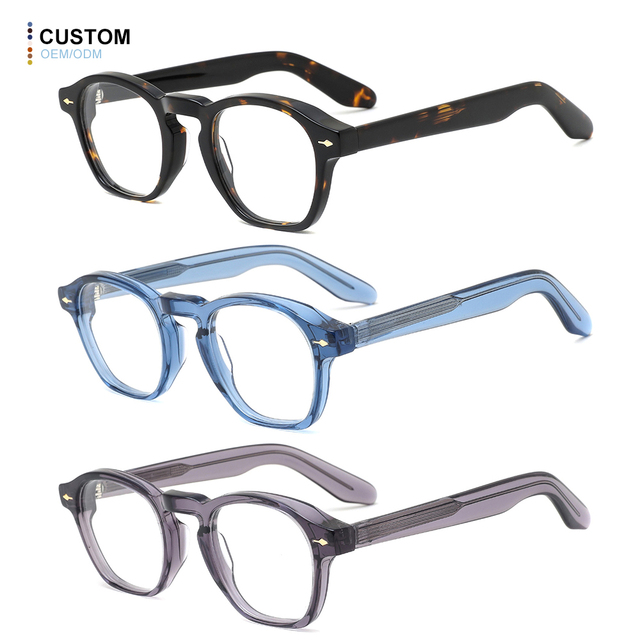 High Quality Retro Acetate Frame Eyeglasses Fashion Oval Thick Glasses Eyewear Acetate Optical Frame