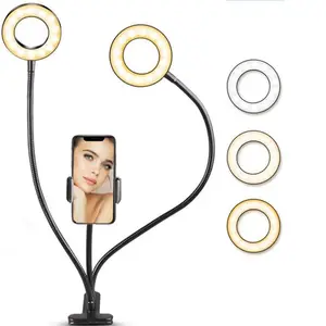 Giá rẻ nhất giá Bracket phát sóng trực tiếp Youtube video nhiếp ảnh máy ảnh LED vòng Selfie Vòng LED đèn tốt nhất vòng ánh sáng cho điện thoại