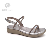 Sandales à plateforme pour femmes, EVA 5 mm, cuir PU, semelle épaisse, tongs d'été pour la plage