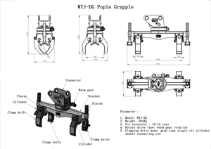 Manipulador de Postes Giratorio XUVOL Max. Grapa de 1.5T para Excavadoras de 10-15 Toneladas, Maquinaria de Construcción, Manipulador de Tuberías - Product Image 2
