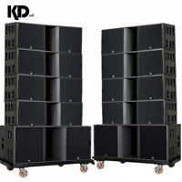 8 2 KD-1/KD-28 Sistema de Altavoces Line Array Pasivo de 3 Vías con Doble Woofer de 15 Pulgadas y 1600W y Doble Subwoofer de 18 Pulgadas