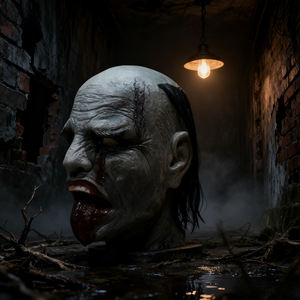 Maschera completa in lattice Zombie per adulti dettagliata Costume Horror - Product Image 3