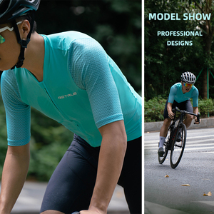 カスタムサイクリングジャージーキット完全昇華ポリエステル自転車サイクリングシャツポケットジェルスポンジパッドビブショーツセット - Product Image 4