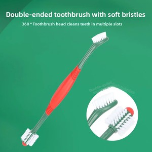 ペット用品セットプラスチック歯ブラシと指カバー猫と犬の歯のクリーニング - Product Image 3