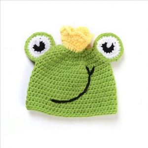 Baby Crochet Kids <b>Knitted</b> Handmade Toddler Beanies Crochet <b>Frog</b> Hat for Kids - Product Image 1