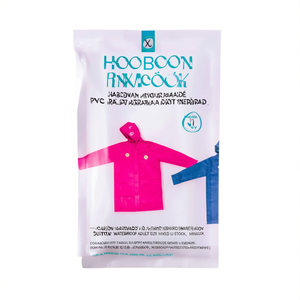 Impermeable con Capucha de PVC con Botones a Presión, para Adultos, para Viajes, Campamentos y Actividades al Aire Libre, Stock Mixto de la UE - Product Image 2