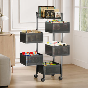 Carrito <span class=keywords><strong>de</strong></span> Almacenamiento Giratorio para Cocina, Cesta <span class=keywords><strong>de</strong></span> Almacenamiento <span class=keywords><strong>de</strong></span> Frutas, Verduras y Refrigerios para Cocina, Sala <span class=keywords><strong>de</strong></span> Estar, Dormitorio, Baño - Product Image 2