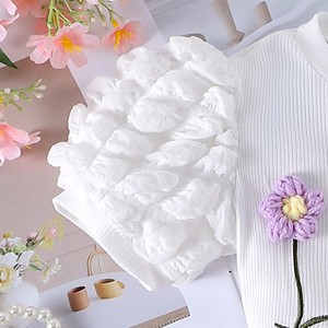 Set all'ingrosso di due pezzi estivi per ragazze carine Casual Design Boutique 3D fiore <span class=keywords><strong>Top</strong></span> in cotone gonna a pieghe a manica corta per bambini - Product Image 2