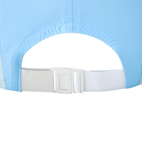 Gorra de 5 Paneles Personalizada, Gorra de Running de Malla de Poliéster, Visera Plana, Bordado de Letras, para Ciclismo, Viajes y Actividades al Aire Libre