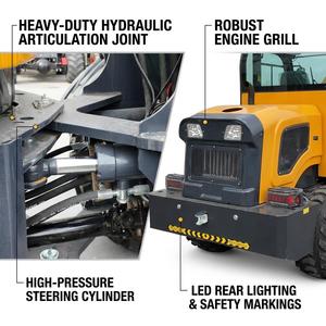 Nouvelle Arrivée Chargeuse sur pneus 2T articulée compacte avec moteur Kubota, pelle à balles pour la manutention du foin agricole, cabine fermée CE EPA - Product Image 6