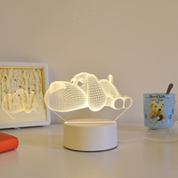 Lampe de nuit électrique contemporaine écologique à LED pour chambres à coucher, cadeaux promotionnels pour la Saint-Valentin, lumières créatives 3D personnalisées