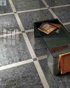 Azulejos de Imitación Mármol Gris Oscuro Brillante a Precio Económico, Azulejos Pulidos para Vestíbulo y Sala de Estar, Tamaño 600X600mm - Product Image 3