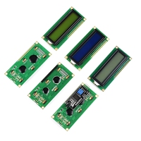 Module d'affichage à cristaux liquides LCD avec broches de soudure rétroéclairées Écran bleu/écran jaune-vert Module 5V IIC/I2C 1602A