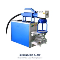 Machine de marquage laser à fibre portative 20W 30W 50W 1064nm Précision 0,01 mm pour métaux et bijoux CE
