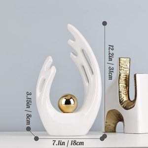 Offre Spéciale Tendance SJY-250310-37 Décoration d'intérieur créative en céramique, design nordique moderne, ailes d'ange blanches, forme d'œuf, pour mariage - Product Image 2