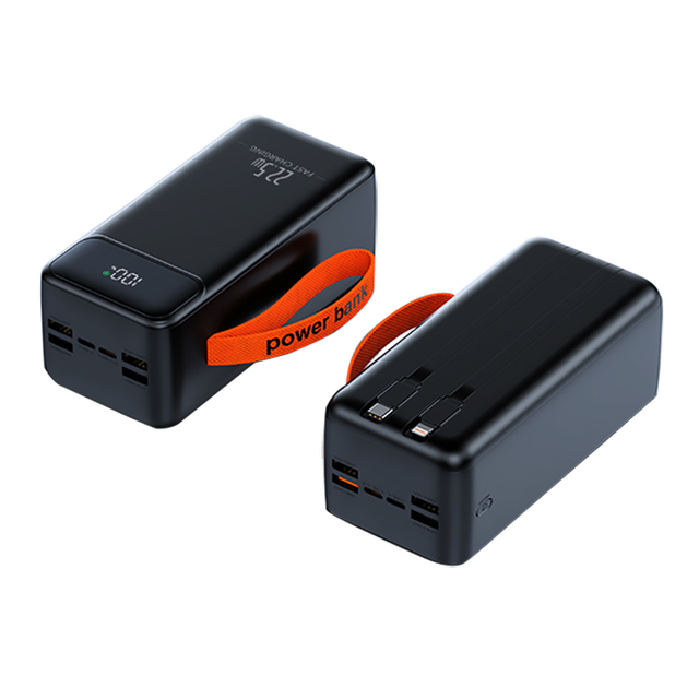 Coustimzed Power Bank Station 50000mAh Capacity 22.5W PD Fast Charging Powerbank with USB C Cable Light for Laptop