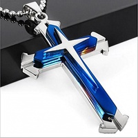 Collier avec pendentif croix minimaliste en alliage et perles en zircon cubique, chaîne plaquée, cadeau unisexe