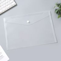 Enveloppes en plastique PP Dossiers de stockage de documents transparents Enveloppes de fichiers de format A4 avec poche