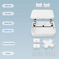 Caja de Plástico Impermeable IP67 para Exteriores con Protección UV ASA UL94HB, Soporte para Poste, Rastreador GPS, Gateway Lorawan, Carcasa para Sensor IOT