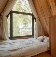 Maisons triangulaires modernes préfabriquées coupe-vent et résistantes aux tremblements de terre pour camping et hôtel