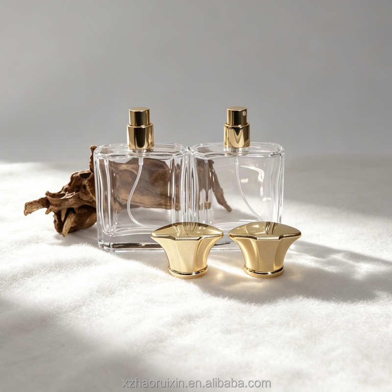 50ml Heavy Base Glass Perfume Spray Bottle Golden Cap Fragrance ...