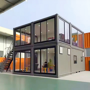 Casa Contenedor Desmontable Ecológica con Estructura <span class=keywords><strong>de</strong></span> Acero, Unidad Prefabricada <span class=keywords><strong>de</strong></span> Ahorro Energético para Oficina Exterior o Almacén en Europa - Product Image 1