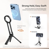 Support de téléphone magnétique à fixation rapide compatible Ningbo, trépied en aluminium pour smartphone, mini trépied de poche pour téléphone portable
