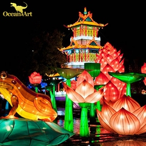 Khổng Lồ Lễ Hội <span class=keywords><strong>LED</strong></span> Ánh Sáng Điêu Khắc Tùy Chỉnh Dây Khung Đèn Lồng Cho Zigong Đèn Lồng Lễ Hội Và Công Viên Chủ Đề Chiếu Sáng - Product Image 2