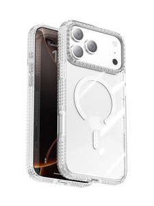 17 प्रो मैक्स चुंबकीय स्पष्ट फोन मामले के लिए 2 मिमी उच्च पारदर्शिता पीसी बैक पैनल केस ड्रॉप प्रूफ शॉक सोम्बिंग - Product Image 2