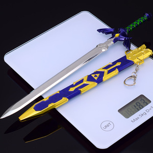 <span class=keywords><strong>Legend</strong></span> <span class=keywords><strong>of</strong></span> <span class=keywords><strong>Zelda</strong></span> Anime Peripheral Master Sword Enhanced 28cm Full Metal Crafts Caja de regalo personalizada Modelo de espada personalizada - Product Image 2