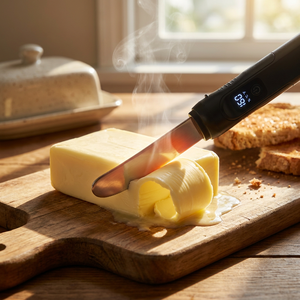 Couteau à beurre intelligent, étanche IP68, en acier inoxydable, gadget de cuisine avec batterie 2500 mAh pour étaler facilement le beurre chauffé - Product Image 3