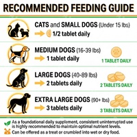Tablet Multivitamin Hewan Peliharaan Premium untuk Vitalitas Harian & Dukungan Imunitas untuk Anjing & Kucing OEM Label Pribadi