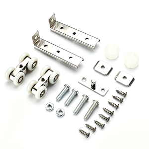 Kit de roulettes à billes à 4 roues pour porte coulissante à glissière, pour armoire, <span class=keywords><strong>placard</strong></span>, porte de grange - Product Image 6