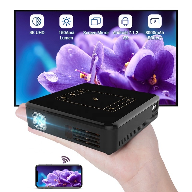 New D13 DLP Android Bedroom Games Projector for Business Home Theatre Smart LED Pocket Mini Projectors