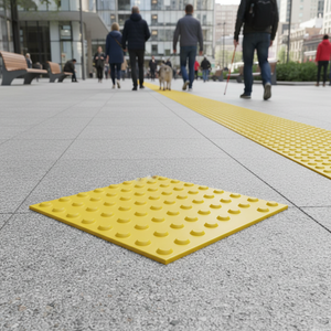 Superficie de Seguridad Táctil de TPU Amarillo para Discapacitados, con Relieve, 40x40 cm, con Puntos, para Interiores/Exteriores, PL 8010 Turquía - Product Image 3