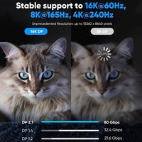 Chine 80Gbps 80Gbps 16K 10K 8K 60Hz 4K 165Hz 144Hz DP 2.0 1.4 Câble Cordon 1M 1.5M 2M 3M 5M Prend en charge 16K pour moniteur