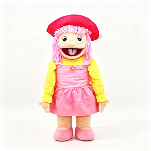 Muñeca de Trapo Personalizada con Cabello de Hilo Rosa y Atuendo con Sombrero Rosa, Muñeca de Tela Suave, Muñeca de Trapo de Peluche Reconfortante - Product Image 5