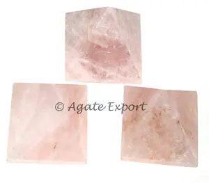 Rose Quartz Pyramids-Supplier of Gemstones Pyramids