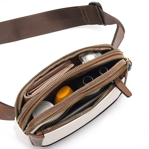 Sac ceinture étanche à bandoulière avec fermeture à glissière pour télé<span class=keywords><strong>phone</strong></span> portable en plein air pour femmes hommes sacs banane en cuir PU - Product Image 3