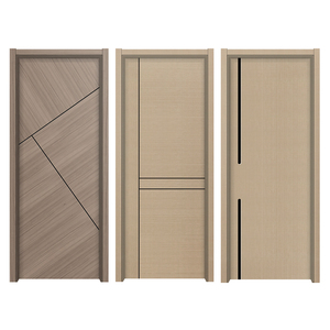 Puerta laminada de dormitorio interior moderna personalizada, puerta de madera duradera de núcleo sólido, puerta empotrada de madera interna - Product Image 1