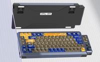 Clavier mécanique personnalisé Langtu T75 à trois modes pour le jeu, rétroéclairage RVB programmable, sans fil, attrayant, transparent givré
